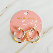 Load image into Gallery viewer, Ellison+Young - Uptown Two Tone Hoop Earrings