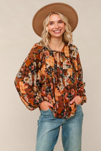 Load image into Gallery viewer, Apple Cider Patchwork Print Blouse