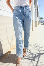 Load image into Gallery viewer, Judy Blue High-Rise Boyfriend Cuffed Hem Star Pocket Jeans