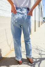Load image into Gallery viewer, Judy Blue High-Rise Boyfriend Cuffed Hem Star Pocket Jeans