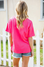 Load image into Gallery viewer, Hello Sunshine Pink/Yellow Embroidered French Terry Pullover