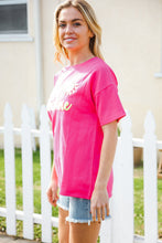 Load image into Gallery viewer, Hello Sunshine Pink/Yellow Embroidered French Terry Pullover