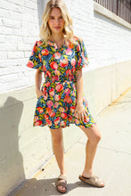 Load image into Gallery viewer, Sunny Days Floral Print Smocked Waist Back Neck Button Romper