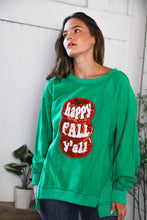Load image into Gallery viewer, 'Happy Fall Y'all' Kelly Green Sweater