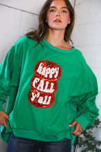 Load image into Gallery viewer, 'Happy Fall Y'all' Kelly Green Sweater