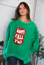Load image into Gallery viewer, 'Happy Fall Y'all' Kelly Green Sweater