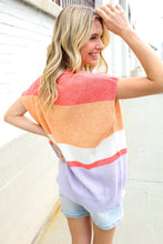 Load image into Gallery viewer, Lock Eyes Coral Notched Neck Drop Shoulder Sweater Top