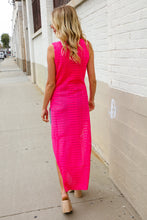 Load image into Gallery viewer, The Perfect Find Hot Pink Pointelle Sleeveless Side Slit Midi Coverup