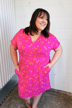 Load image into Gallery viewer, Rose Leopard Surplice V Neck Pocketed Dress