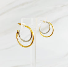 Load image into Gallery viewer, Ellison+Young - Uptown Two Tone Hoop Earrings