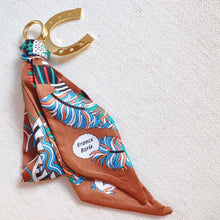 Load image into Gallery viewer, Ellison+Young - Golden Charm Luxe Print Scarf Bag Charm