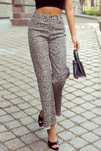 Load image into Gallery viewer, 1 the Woman - Leopard /Polka Dot Frayed Edge Wide Leg High Waist Jeans