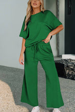 Load image into Gallery viewer, Aapparella - Women Multi-colored Textured T Shirt and Pants Set | S-2XL