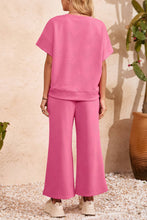 Load image into Gallery viewer, Aapparella - Women Multi-colored Textured T Shirt and Pants Set | S-2XL