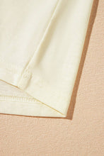 Load image into Gallery viewer, Suhkasana - Beige Floral Patchwork Batwing Sleeve Round Neck Blouse