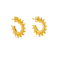 Load image into Gallery viewer, Ellison+Young - Small Sunburst Hoop Earrings