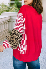 Load image into Gallery viewer, Little Daisy Closet - LDC Striped Patchwork Sleeve Colorblock Sweatshirt