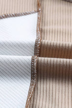 Load image into Gallery viewer, Suhkasana - Ribbed Color Block Slim Fit Top with Contrast Seams