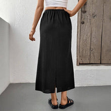 Load image into Gallery viewer, Sheer Trend - Casual Solid Color Elastic Waist Skirt