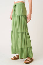Load image into Gallery viewer, mittoshop - MINERAL WASH TIERED WIDE LEG ELASTIC WAIST PANTS