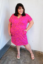 Load image into Gallery viewer, Rose Leopard Surplice V Neck Pocketed Dress