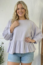 Load image into Gallery viewer, With Gentle Grace Lavender Cotton Blouse