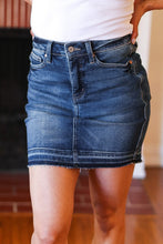 Load image into Gallery viewer, Judy Blue Dark Blue High Waist Release Hem Skirt