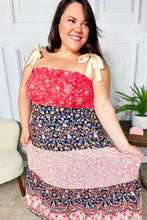 Load image into Gallery viewer, Vacay Vibes Orange Floral Smocked Tube Top Tiered Maxi Dress