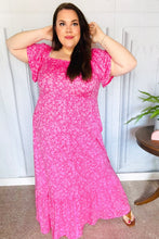 Load image into Gallery viewer, Perfectly You Fuchsia Ditzy Floral Fit & Flare Maxi Dress