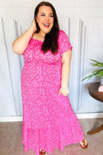 Load image into Gallery viewer, Perfectly You Fuchsia Ditzy Floral Fit & Flare Maxi Dress