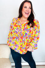 Load image into Gallery viewer, Chasing Dreams Ribbon Tie Bow Babydoll Puff Elastic Sleeve Floral Top