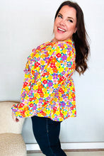 Load image into Gallery viewer, Chasing Dreams Ribbon Tie Bow Babydoll Puff Elastic Sleeve Floral Top