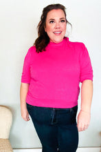 Load image into Gallery viewer, Pretty In Pink Mock Neck With Back Ribbon Bow Tie Sweater Top