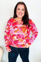 Load image into Gallery viewer, Find Love Red/Pink Fitted Floral Print Buttery Soft Knit Top