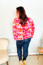 Load image into Gallery viewer, Find Love Red/Pink Fitted Floral Print Buttery Soft Knit Top