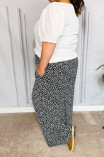 Load image into Gallery viewer, Let's Meet Up Black Animal Print Smocked Waist Palazzo Pants