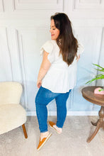 Load image into Gallery viewer, Weekend Ready Taupe Embroidered Notched Neck Babydoll Top