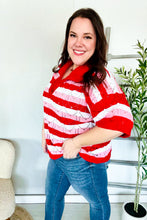 Load image into Gallery viewer, Sweetheart Ready Pointelle Collared Notch Neck Sweater