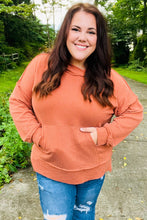 Load image into Gallery viewer, Cozy Days Rust Mineral Wash Rib Knit Hoodie
