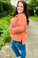 Load image into Gallery viewer, Cozy Days Rust Mineral Wash Rib Knit Hoodie