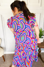 Load image into Gallery viewer, Feel Your Best Purple Abstract Print Smocked Ruffle Sleeve Maxi Dress