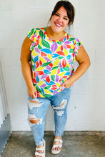 Load image into Gallery viewer, Feeling Playful Lavender & Yellow Floral Print Flutter Sleeve Top