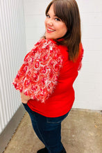 Load image into Gallery viewer, Come To Me Red Sequin Puff Short Sleeve Top