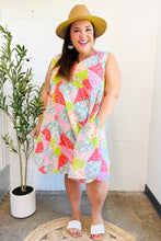 Load image into Gallery viewer, Hello Beautiful Peach & Sage Patchwork Babydoll Swing Dress