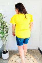Load image into Gallery viewer, Lovely In Yellow Tiered Double Ruffle Sleeve Woven Top