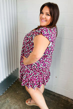 Load image into Gallery viewer, Black Multicolor Floral Babydoll Flutter Sleeve Midi Dress