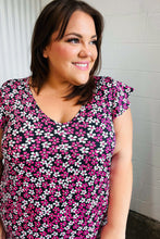 Load image into Gallery viewer, Black Multicolor Floral Babydoll Flutter Sleeve Midi Dress