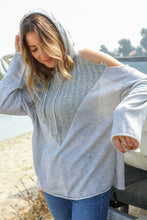 Load image into Gallery viewer, Adventure Ready Cold Shoulder Color Block Pullover Hoodie