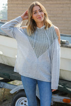 Load image into Gallery viewer, Adventure Ready Cold Shoulder Color Block Pullover Hoodie