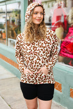 Load image into Gallery viewer, Easy Living Brown & Blush Animal Print Hoodie